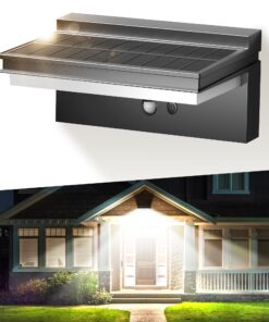 Solarlampen für Außen mit Bewegungsmelder, Superhell Wandleuchte 1500LM, IP65 Wasserdicht für Garten und Terrasse