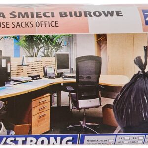 Office Products Müllsäcke 240 L Stark Reissfest LDPE | Abfallsäcke für Büro und Haus | Schwarz | 30 μm FolienDicke