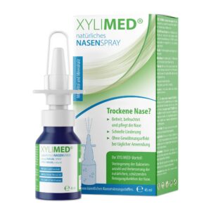 XYLIMED Natürliches Nasenspray 45ml | Xylitol gegen Bakterien | Nasendusche & Meersalz Alternative für Allergien & Erkäl