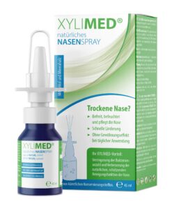XYLIMED Natürliches Nasenspray 45ml | Xylitol gegen Bakterien | Nasendusche & Meersalz Alternative für Allergien & Erkäl