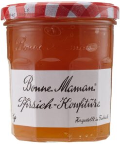 Bonne Maman Pfirsich Konfitüre – Fruchtige Sommervariation für Frühstück und Dessert, 370g