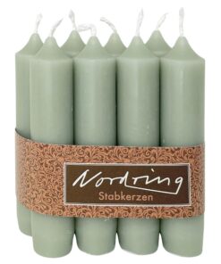 Nordring pastellgrüne Stabkerzen 8 Stück 2,2 x 11 cm Hoch für Zimtische und Dekoration