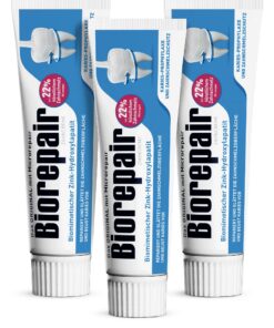 Biorepair Zahncreme Karies-Schutz Zahnschmelz-Reparatur microRepair 75ml 3er Pack