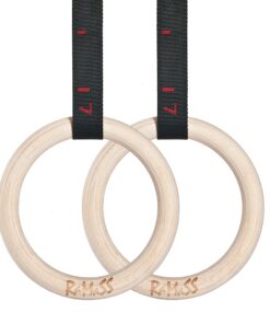 RAMASS Fitness Premium Turnringe Holz - Calisthenics & Gymnastik für Anfänger und Fortgeschrittene