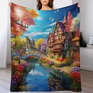 Paradies Flannel Fleece Decke Leicht Super Weicher Bedruckt Flauschige Warme Für Bett Und Sofa, 130×150cm