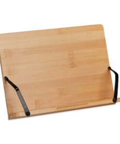 Relaxdays Leseständer, Bambus, 4 Neigungswinkel, klappbar, für Bücher & Tablets, 19 x 28 cm, naturlich ausgestattet | R