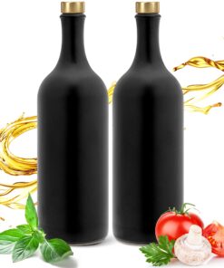 Feinschmecker Essig & Öl - Geschenkeset Handgefertigt Made in Germany - Einzigartig, zeitlos und chic - 2x 750ml schwarz