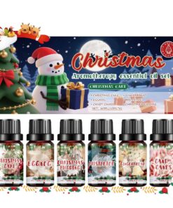 Weihnachten Ätherische Öle Set 6x10 ml - Duftöl Geschenk für Aroma Diffuser - Weihnachtsbaum, Mistelzweig, Lebkuchen, Ap