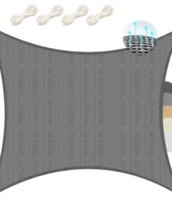 Sol Royal Sonnensegel rechteckig 2×2 m – HDPE, wasserdurchlässig & atmungsaktiv – UV-Sonnenschutz Anthrazit