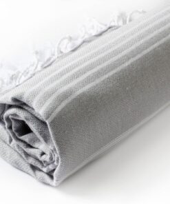 KtbeanSilver Grey 100% Cotton Pestemal Turkish Bath Towel, Sommer, Familiennutzung, Baumwollmaterial, Badewanne, 37 x 70
