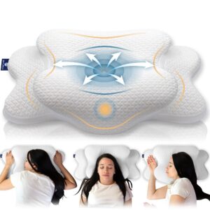 SIMPUREA® Orthopädisches Schlafkissen „Bamboo“ – Ergonomisches Nackenstützkissen & viskoelastischer Memory-Schaum – Für