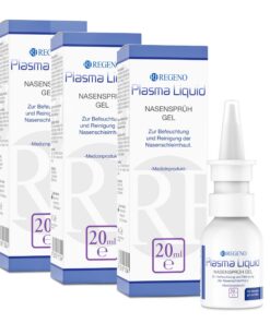 3x Plasma Liquid Nasensprühgel 20 ml - hilft bei Sinusitis und Pollenallergie - nachgewiesene Viren-Schutzwirkung - perf