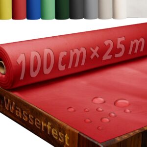 Küche Dekoration Tischdeckenrolle Vliesstoff Rot 1x25m 80g/m² Abwaschbar Wasserabweisend