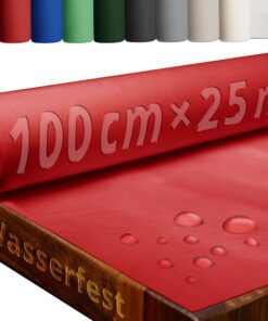 Küche Dekoration Tischdeckenrolle Vliesstoff Rot 1x25m 80g/m² Abwaschbar Wasserabweisend