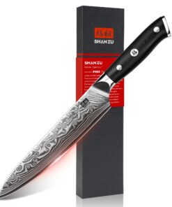 SHAN ZU PRO Series Allzweckmesser 15cm - Scharfe, 67-Lagen-Kohlenstoffklinge für Küchenprofi und Hobbykocher'https://exa