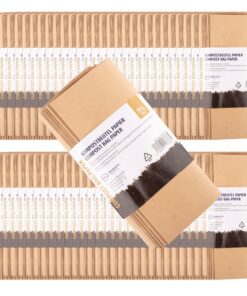 BLiX - Kompostierbare Papierbeutel 10L - Umweltfreundlich & Robust | p&m-Design | Passend für Bioabfallbehälter | 600 St