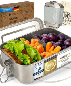 Dimono® Brotdose 850ml Auslaufsichere Edelstahl Bento-Box