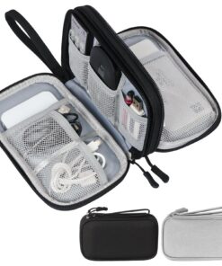 Skycase Doppelte Kabel Tasche für Elektronische Accessoires Elektronikzubehör Organizer USB Powerbank SD-Karte Ladekabel