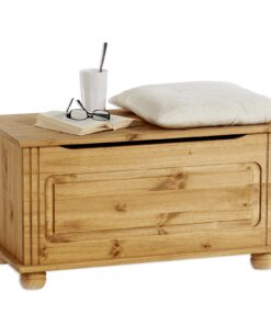 IDIMEX Sitztruhe Bristol Massivholz Landhausstil - vielseitige Sitzbank mit Klemmschutz ideal zur Aufbewahrung