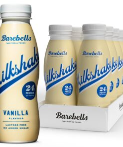 Barebells Cremiger Eiweiss Shake - Zuckerarm, 24 Gramm Protein pro Flasche, Laktosefrei – Vanillé Milkshake, 8 x 330ml