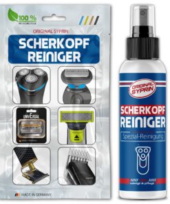 Original Syprin Scherkopfreiniger – Reinigungsflüssigkeit für Haarschneidemaschinen und Trimmer – Bartpflege