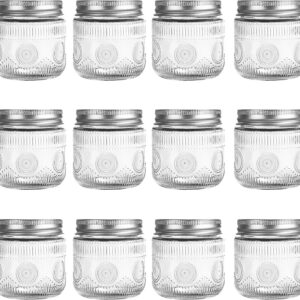 Gläser Mit Schraubverschluss 230ml, 12 Stück Mason Jar für Konservieren und Basteln