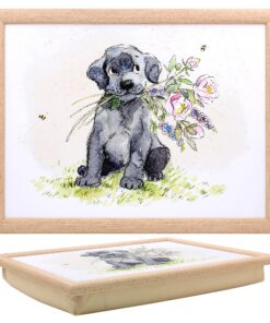 The Leonardo Collection Knietablett im Papierschuppen-Design, mit Sitzsack zum Servieren von Geschirr für Hunde, perfek