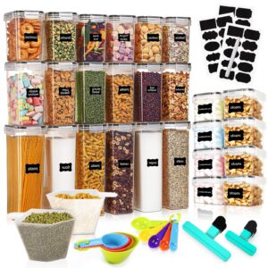 YUTUY Luftdicht Vorratsdosen Set - Küche Nudeln, Müsli, Mehl Aufbewahren, 26 Set Vorratsdosen mit Deckel