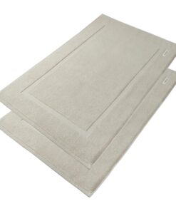 PandaHome Duschvorleger Set - 100% Baumwolle Badematte - Schnelltrocknend, Weich und Saugstark (Beige) PandaHome Dusch