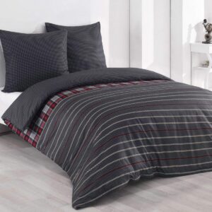 Leonado Vicenti Baumwoll Bettwäsche 200x220 cm Reinforced 3-Piece Set für Partnerschlafzimmer