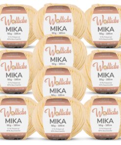 Wollidu Mika Oeko-Tex Strickgarn - Zitrone 10x 50g/165m Häkeln und Stricken Oeko-Tex STANDARD 100