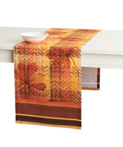 Maison d' Hermine Tischläufer, 100 % Baumwolle, dekorativ waschbar, Tischdecke für Thanksgiving und Camping, Cocktailpar