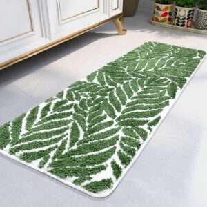 Homantic Badläufer-Teppich, rutschfest, dunkelgrün, für Schlafzimmer, Schlafzimmer-Dekoration, 120cm, wasserabsorbierend