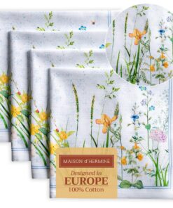 Maison d'Hermine: 100% Baumwolle Osterservietten, waschbar für Essen & Feiertage, 4er-Set OEKO-TEX STANDARD 100 Maison