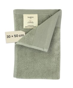 Jean & Len Gästehandtuch – 100% Bio‑Baumwolle, Oeko‑TEX & GOTS‑zertifiziert, 30×50 cm