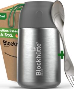 Blockhütte Thermobecher Essen 530ml Edelstahl BPA-frei für Kinder Auslaufsicher