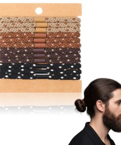 12 Stück Haargummi Herren Hochfestes Nylon Kein Haarbruch für Männer (Mehrfarbig) | 12 Stück Haargummi Herren Fester Ny