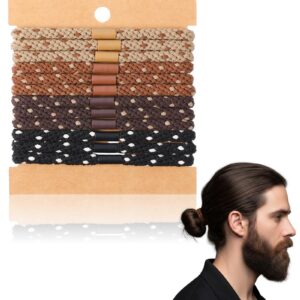 12 Stück Haargummi Herren Hochfestes Nylon Kein Haarbruch für Männer (Mehrfarbig) | 12 Stück Haargummi Herren Fester Ny