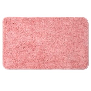MIULEE Rutschfester Waschbarer Badteppich Rosa 40x60 cm für Badezimmer und Schlafzimmer