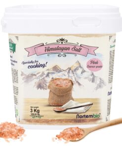 Nortembio Himalaya-Salz Rosa 3 kg Grobkörnig (2–5 mm) für Kocher aus Pakistan – Rezepten beinhalts gratis eBook enthalte