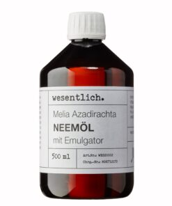 Wesentlich Neemöl mit Emulgator 500ml - fertig gemischt für Haus und Garten - hochergiebig für 50l Spray