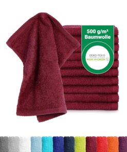 BaSaTex - 10er Pack Seiftücher für Gesichts- & Körperreinigung - Weiche Frottee aus Baumwolle - Öko-Tex Made in Green Ze