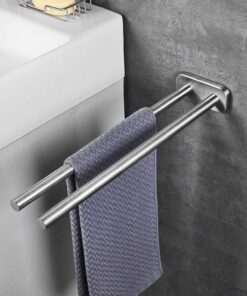 Edelstahl Handtuchhalter Zweiarmig für Badezimmer 40cm Browsersuchtiger