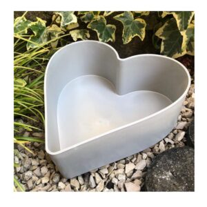 Herz Pflanztopf Optik 20cm für Lieferantendeko im Garten + Pflanzgefäß + Gartendekoration + robust + praktisch + 20cm