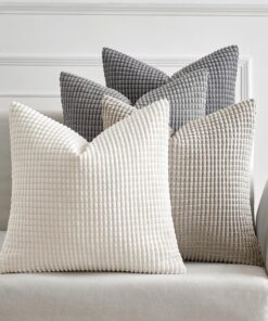 MIULEE Dekorative Kissenbezüge für Sofa und Couch | Dekorativer 4er Set Kissenbezug für Wohnzimmer und Schlafzimmer | 5
