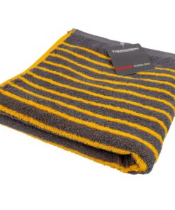 Duschtuch »Stripes« – 100% Baumwolle, flauschig weich, 70×140 cm, Gelb