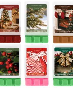 SCENTORINI Duftwachs Geschenkset für Weihnachten, 35g Duftwachswürfel, Kerzen Wärmer und Düfte wie Süßes Zuhause