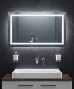 BR Bringer LED Badspiegel - Energiesparend - Ideal für Bad und Schlafzimmer - Anti-Beschlag Funktion, 3 Lichtfarben, Tou