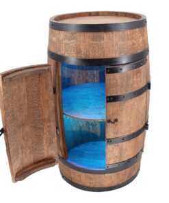 CREATIVE COOPER Weinregal Holz mit LED RGB + mit Tür + 80 cm (Wenge)