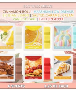 SCENTORINI Winterduft Raumdüfte Wax Melt, Golden Apfel & Zimtbrötchen, 6 Stück Geschenk Set für Weihnachten